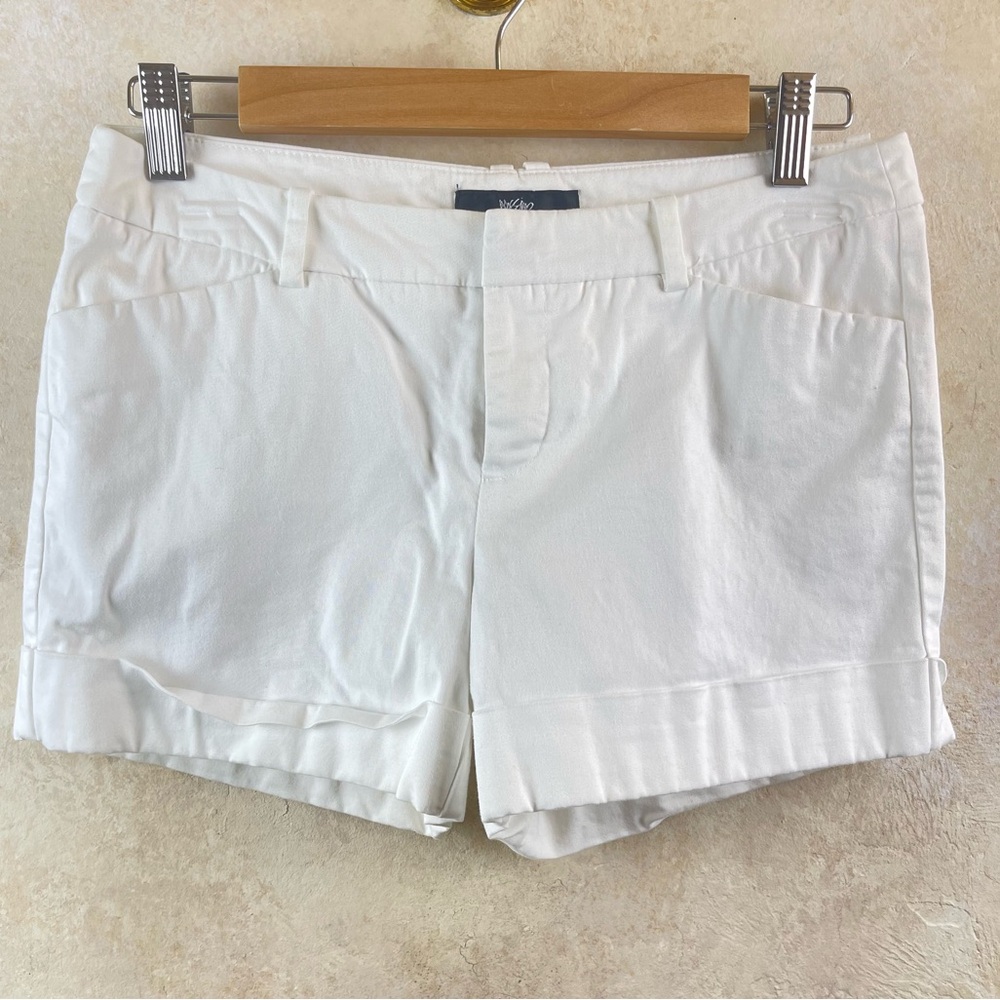 Mossimo White Cuff Shorts Sz 4